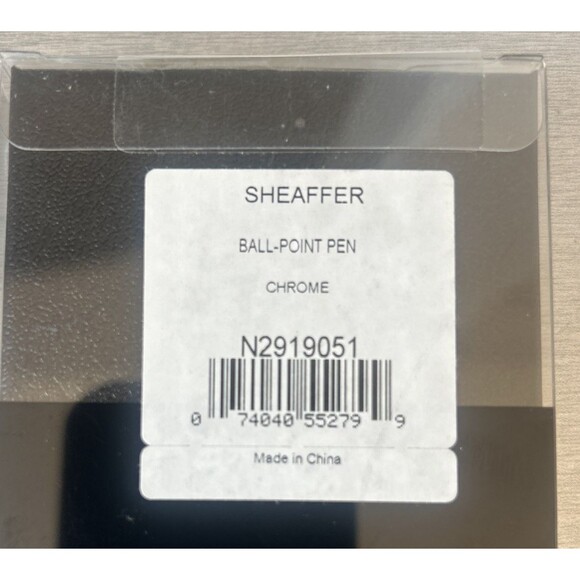 Sheaffer Award Ballpoint Pen Brushed Chrome Barrel N2919051 NEW In Gift Box - Picture 4 of 6
